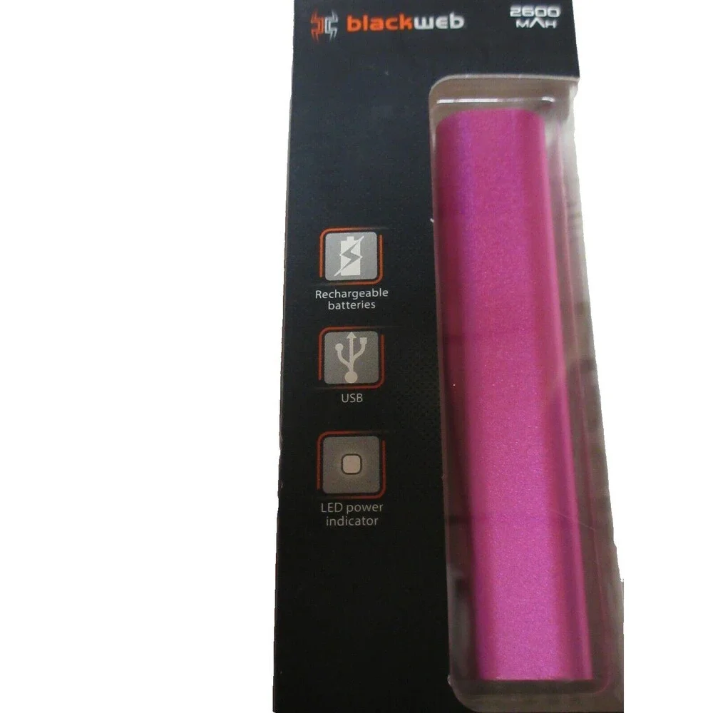 Blackweb Portable Charger 2600 mah 1 Amp PINK